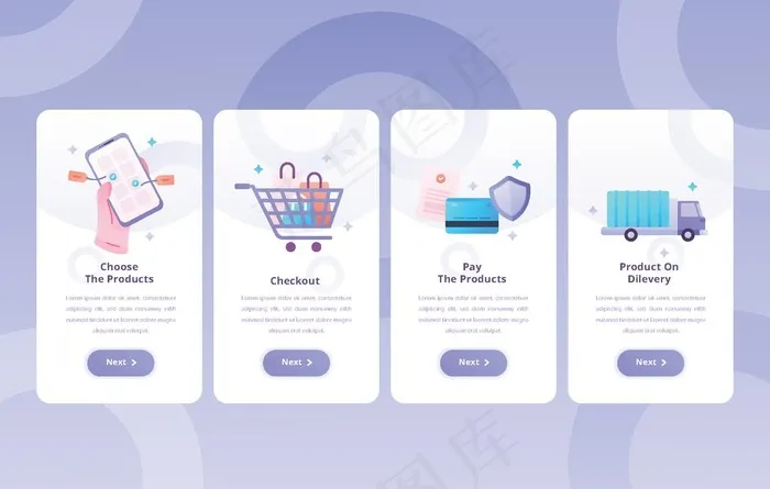 APP引导页图片eps,ai矢量模版下载