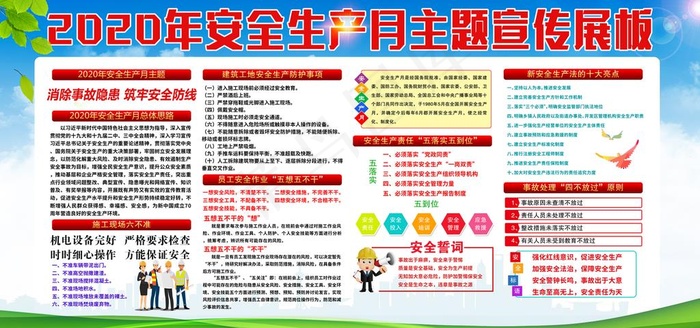 2020年安全生产月图片(6000X3000(DPI:150))psd模版下载