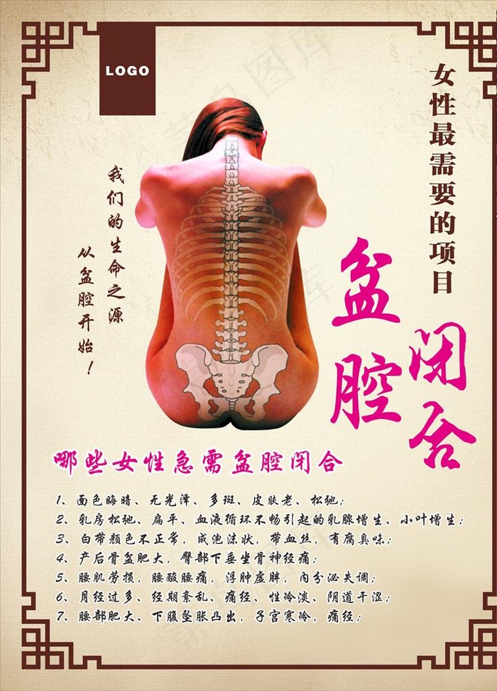 盆腔闭合图片cdr矢量模版下载