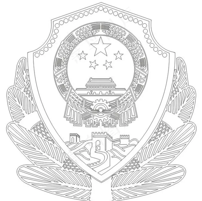 警徽矢量图图片cdr矢量模版下载