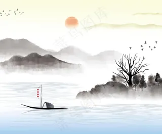 中国风 山水装饰画图片