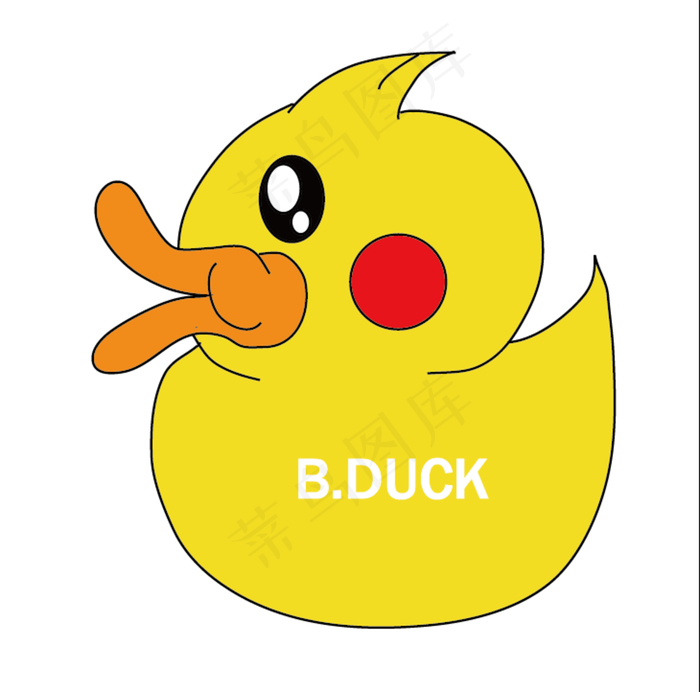 B.DUCK大黄鸭图片ai矢量模版下载