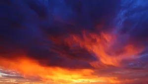 天空朝霞图片