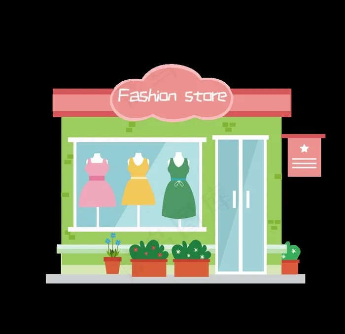 服装店图片psd模版下载