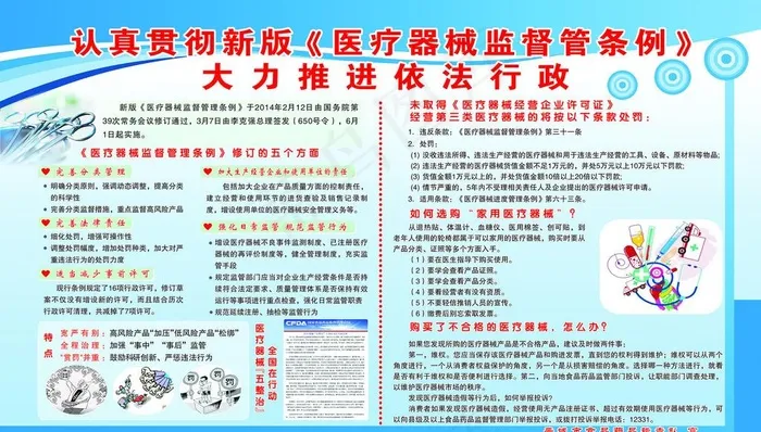 医疗器械监督管条例图片cdr矢量模版下载
