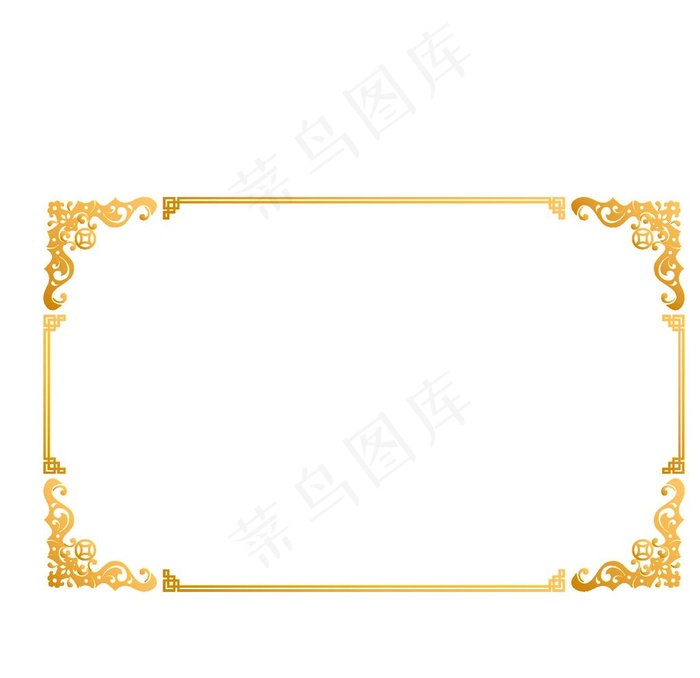 金色边框元素边框图片