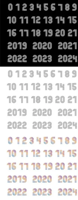 条纹数字图片 条纹数字图片