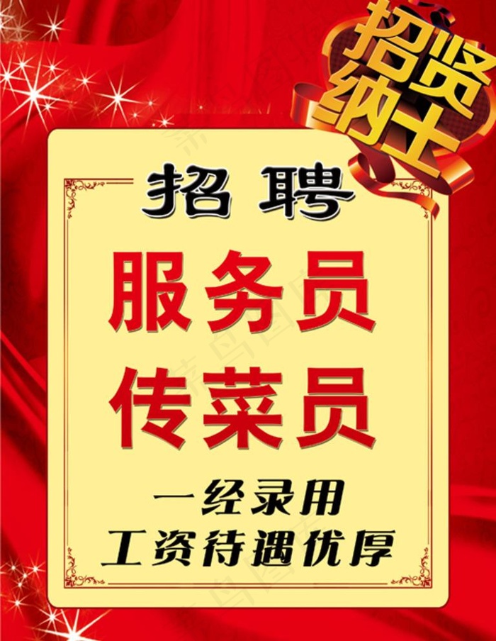 酒店招聘海报图片(2551X3402(DPI:72))psd模版下载