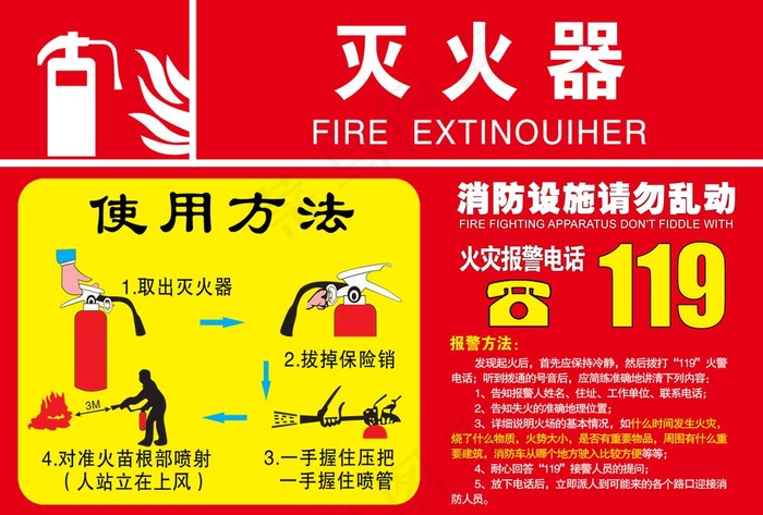 灭火器图片psd模版下载