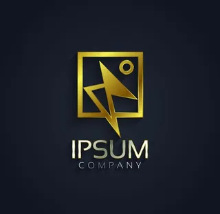 金色质感标志图片