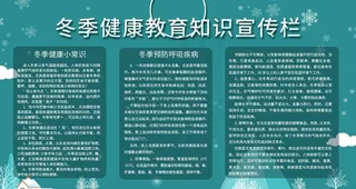冬季健康教育知识宣传栏图片
