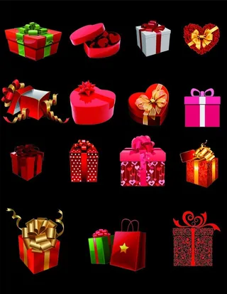 CDR礼物盒矢量图素材图片