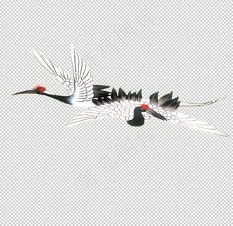 中国风白鹤图片