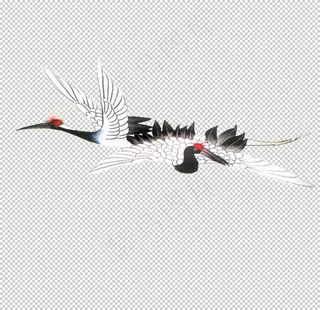 中国风白鹤图片