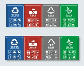 垃圾分类 垃圾回收标识图片