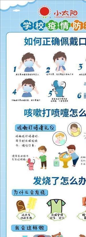幼儿园疫情展架图片