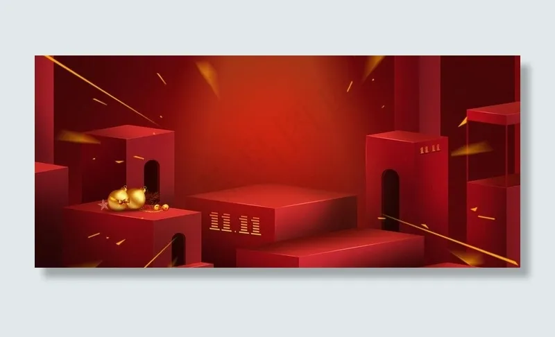 红色背景图片psd模版下载