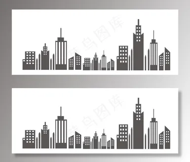 城市建筑剪影图片