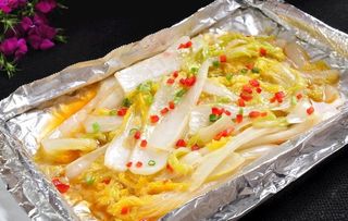 锡纸娃娃菜图片