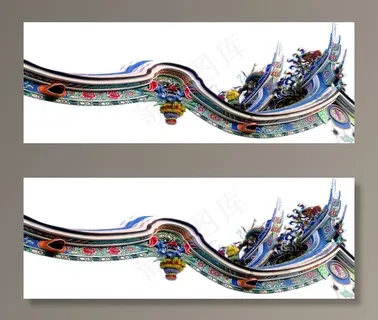 新中式地产 意境 地产展板中图片