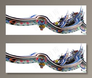 新中式地产 意境 地产展板中图片