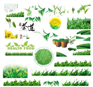 茶园茶叶元素图片