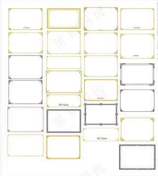 矢量 花边 花框 画框 素材图片