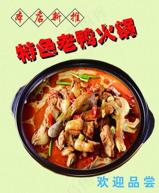 特色老鸭火锅图片