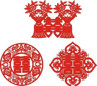 喜字剪纸图片