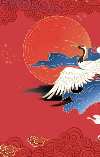 中国风国潮背景插画图片