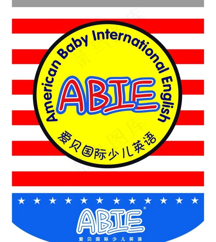 小熊头旗帜图片ai矢量模版下载