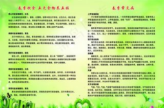 前言制度板   绿色背景 边框图片