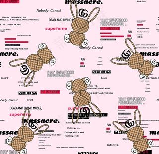 卡通兔子古驰大牌花型图片