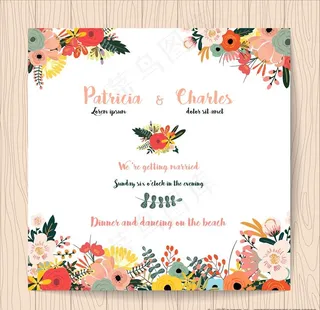 婚礼邀请卡图片