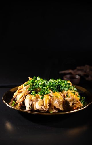 葱香豉油鸡图片