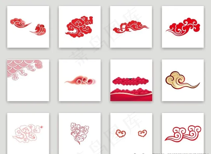 祥云素材图片cdr矢量模版下载