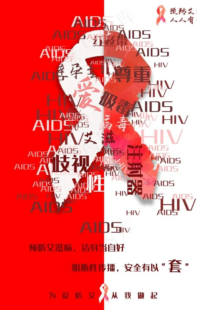 艾滋病图片psd模版下载
