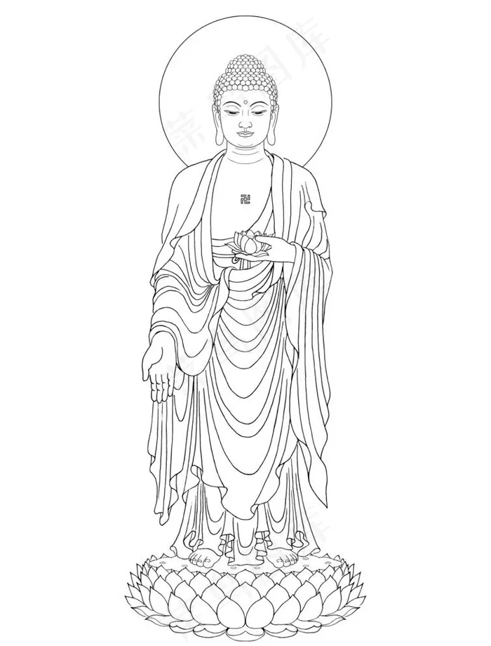 阿弥陀佛立像图片