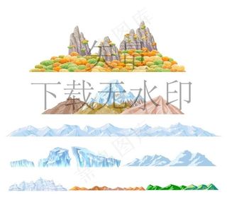 矢量山图片