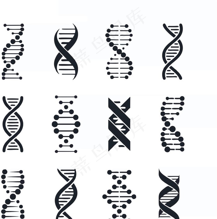 基因图标 LOGO设计 生物科图片cdr矢量模版下载