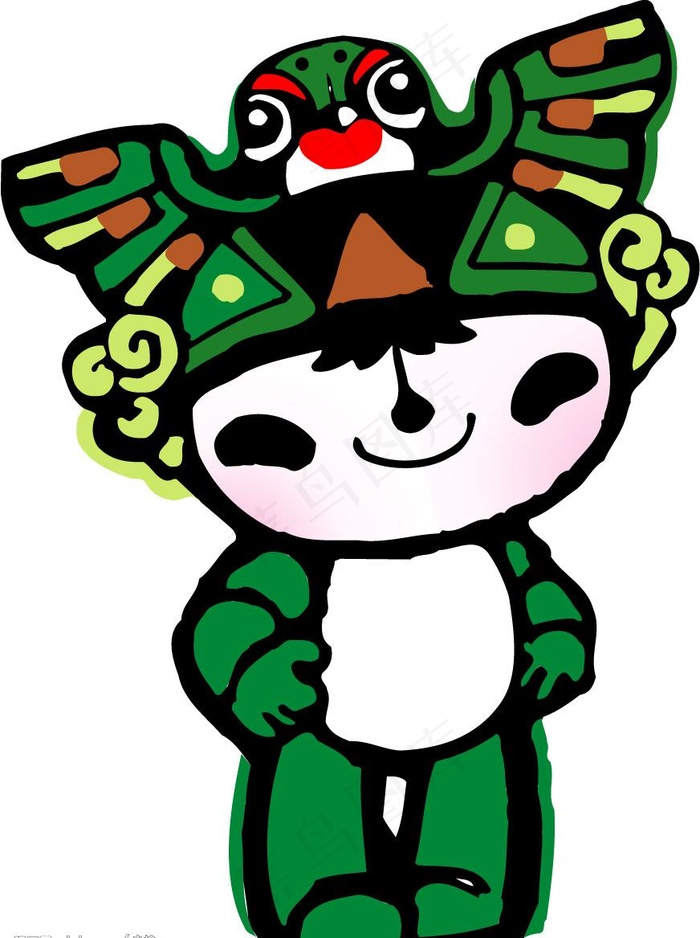 奥运五福娃图片cdr矢量模版下载