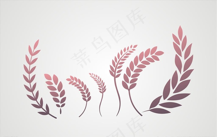 矢量麦穗元素素材图片cdr矢量模版下载