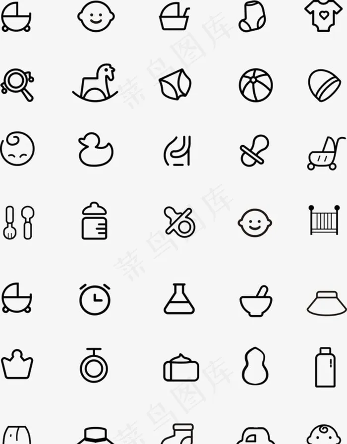 母婴图标图片ai矢量模版下载