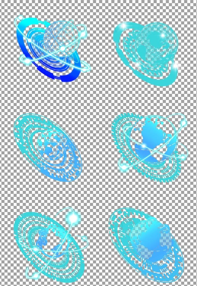 蓝色科技感地球图片