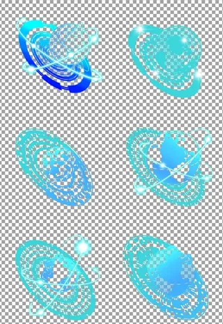 蓝色科技感地球图片