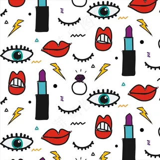 涂鸦合集四方连续底纹图片