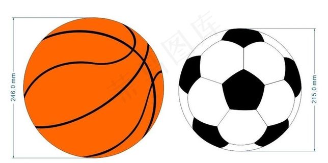 篮球足球矢量图片