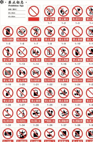 公共场所禁止标识图片