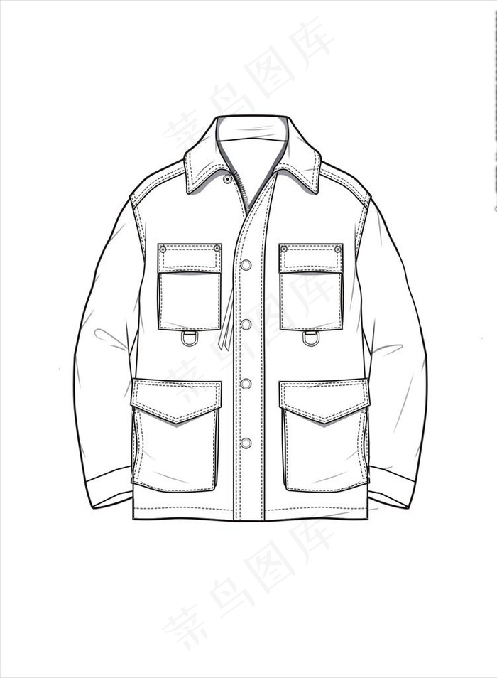 服装款式画技法矢量图下载图片cdr矢量模版下载
