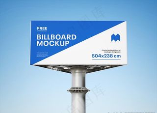 高炮户外广告牌样机图片